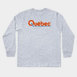 Defunct Quebec Nordiques Hockey 1976 Kids Long Sleeve T-Shirt